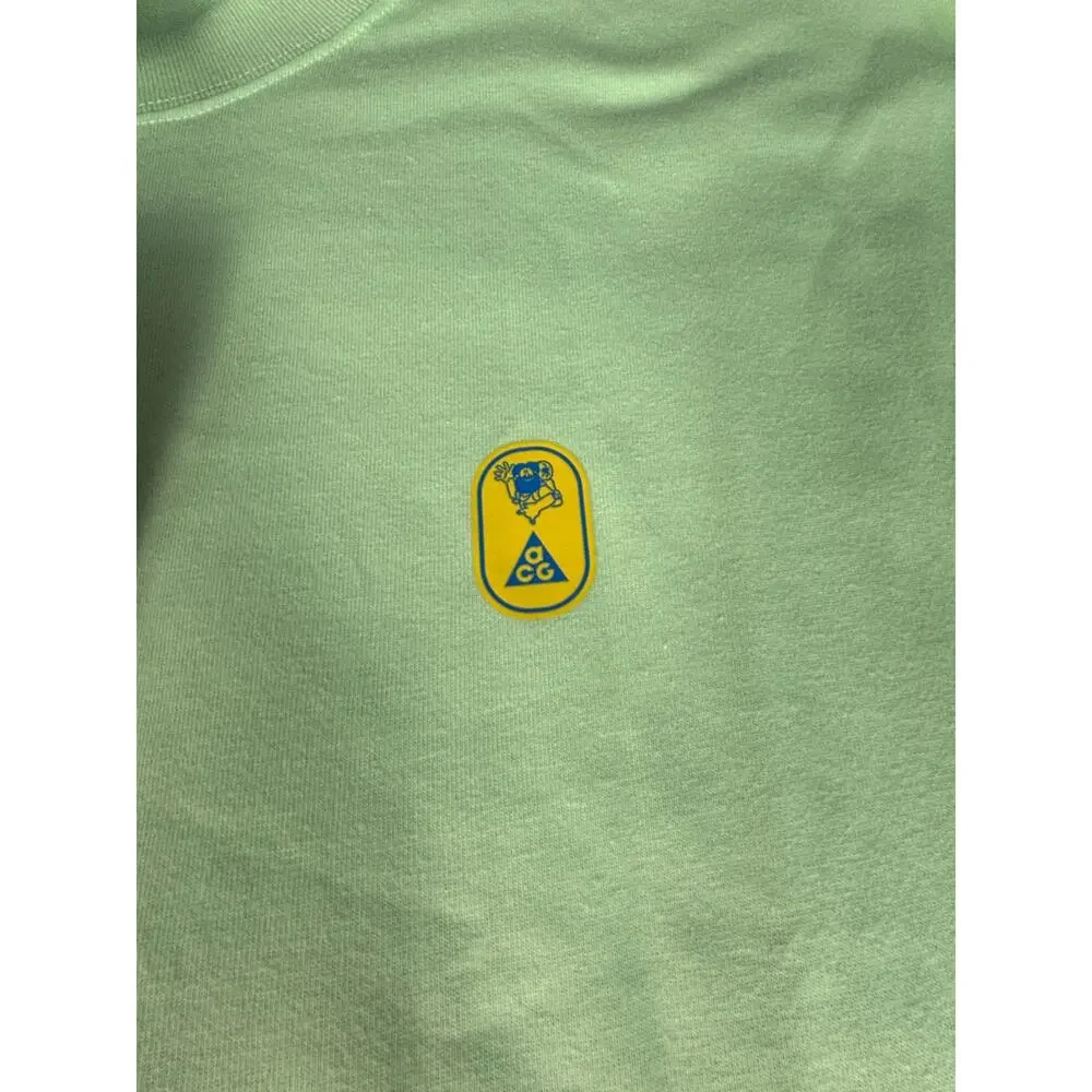 Nike ACG Long Sleeves Shirt Green Hike Snacks Tee FV3488-386, Men’s Size Large